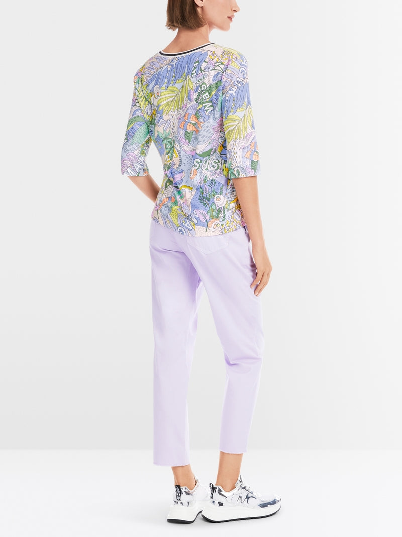 MARCCAIN PRINT LILAC TOP YS4819 J58 125