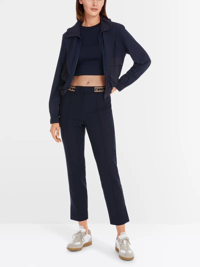 MARCCAIN NAVY STRAIGHT LEG TROUSERS YS8112 W08 125