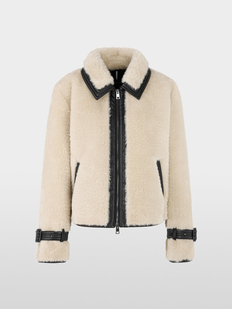 MARCCAIN CREAM SHEERLY ZIP JACKET ZS 1210 W32 225
