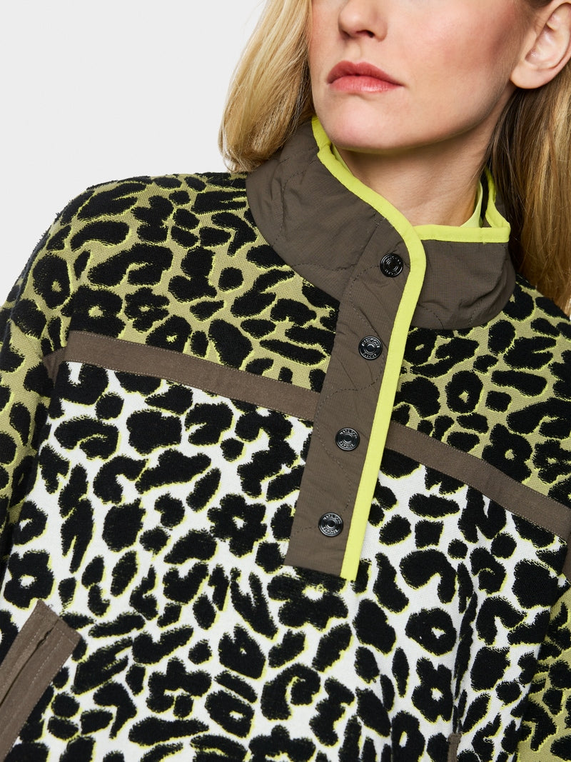 MARC CAIN KHAKI PRINTED SWEATER ZS 4105 M54 225