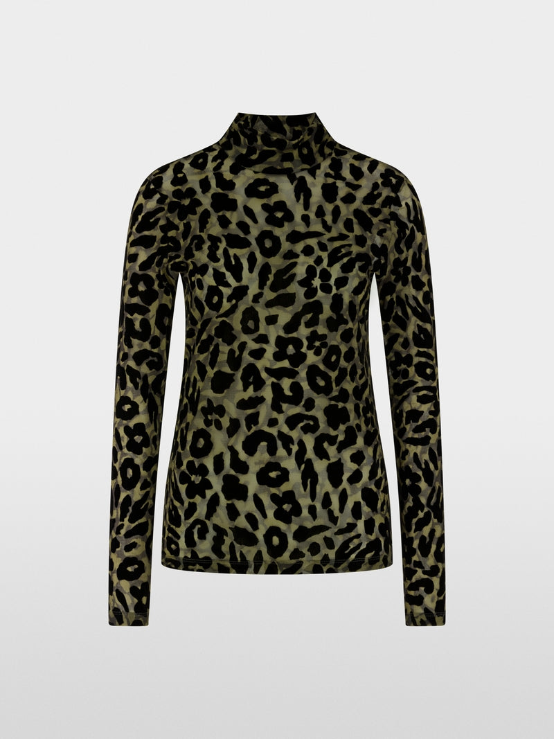 MARCCAIN KHAKI ANIMAL PRINT POLO ZS 4852 J19 225