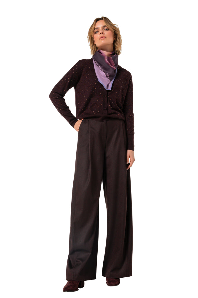 CAROLINE BISS PURPLE STUD KNIT 4297 53 226