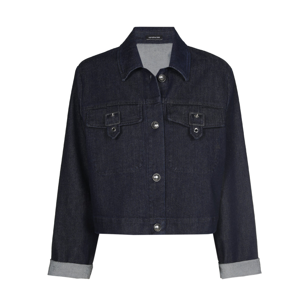 CAROLINE BISS DENIM CROPPED SHIRT 4805 23 226