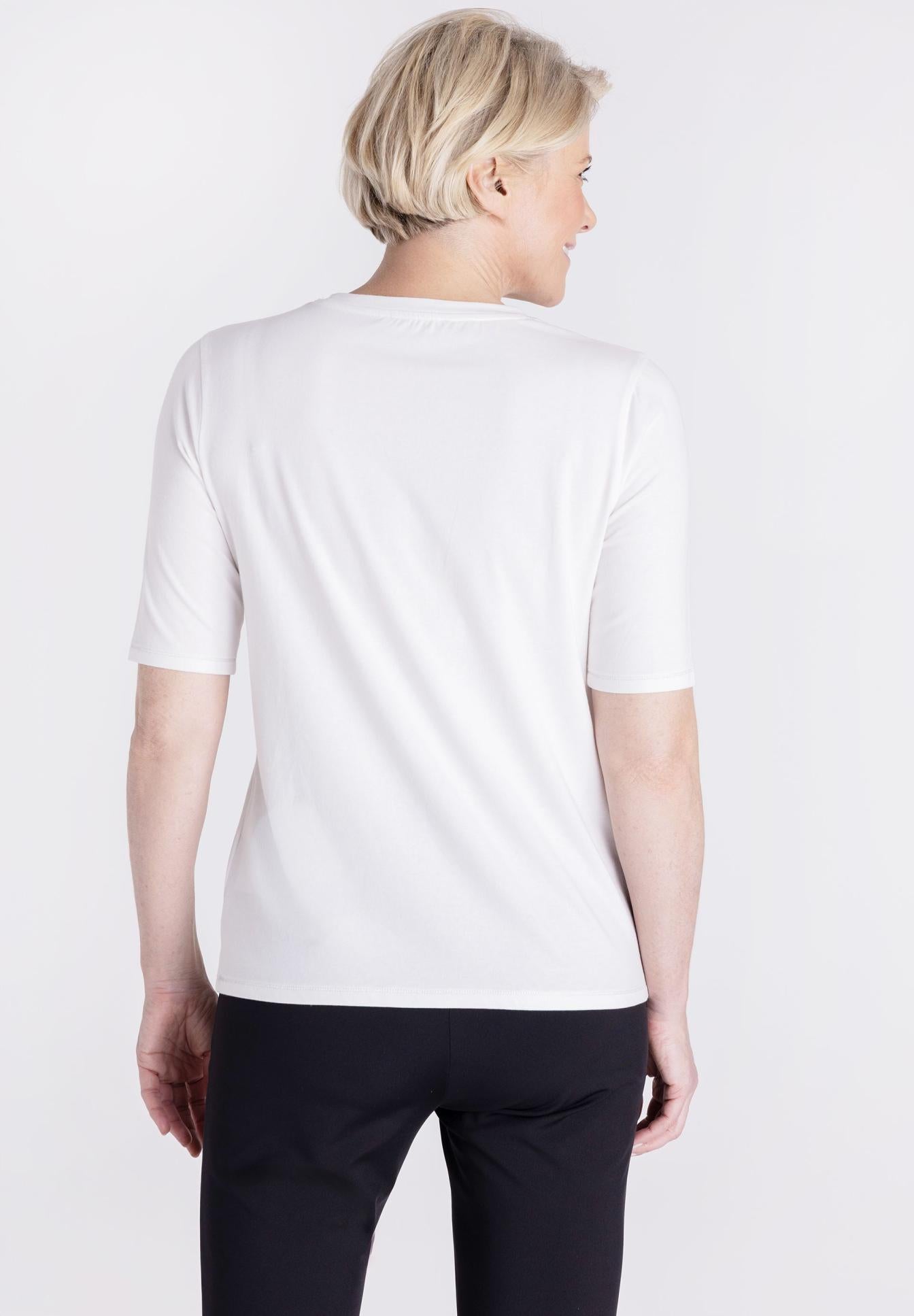 FRANK WALDER CREAM LADY PRINT TOP 108450 226