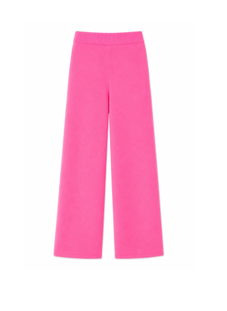 TWNS PINK WIDE-LEG ELASTIC PANTS GREENFIELD 226