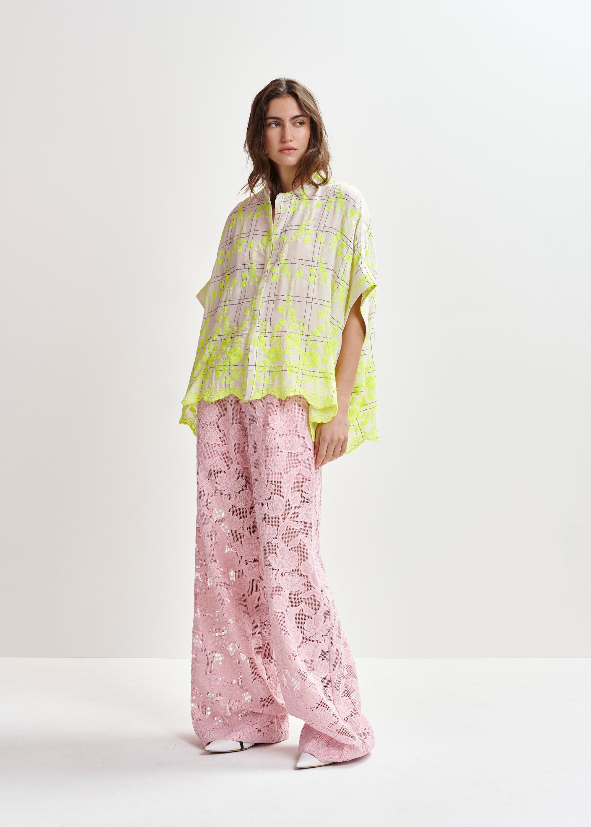ESSENTIEL ANTWERP HACRAMENTO YELLOW WOVEN SHIRT 125