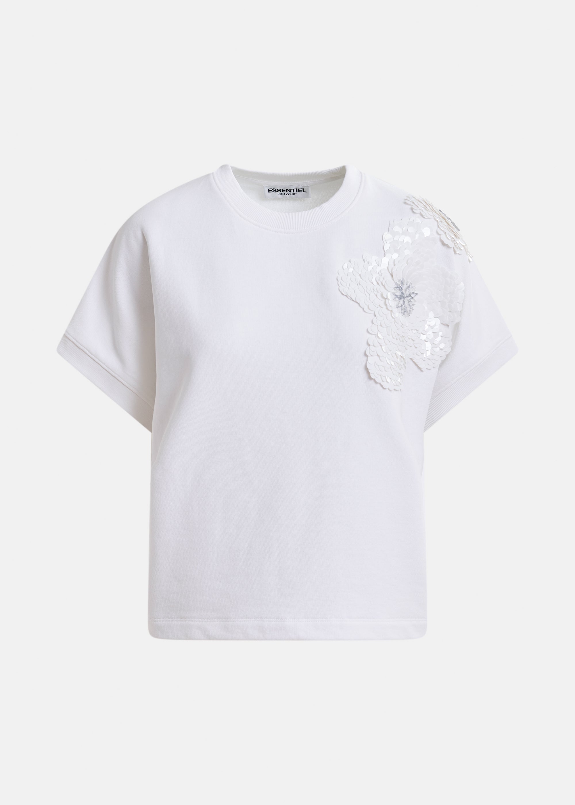 ESSENTIEL ANTWERP HINOUI WHITE JERSEY SWEATSHIRT 125