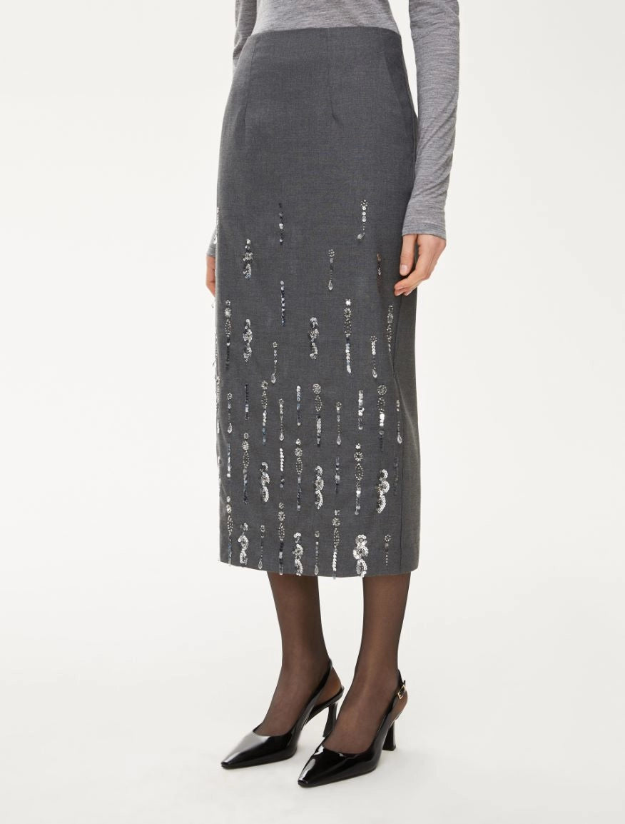 iBLUES FIUGGI GREY SKIRT shop macbees killarney