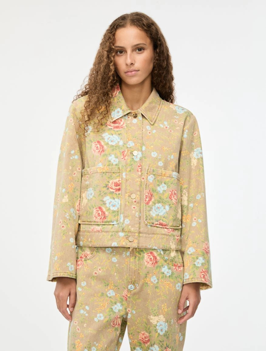 i blues khaki rose print jacket 7041106102001 shop macbees killarney ireland