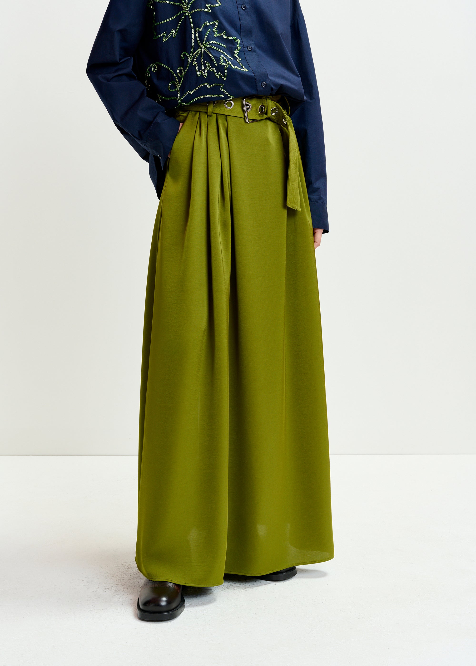 ESSENTIEL ANTWERP IBERIS GREEN SKIRT 225