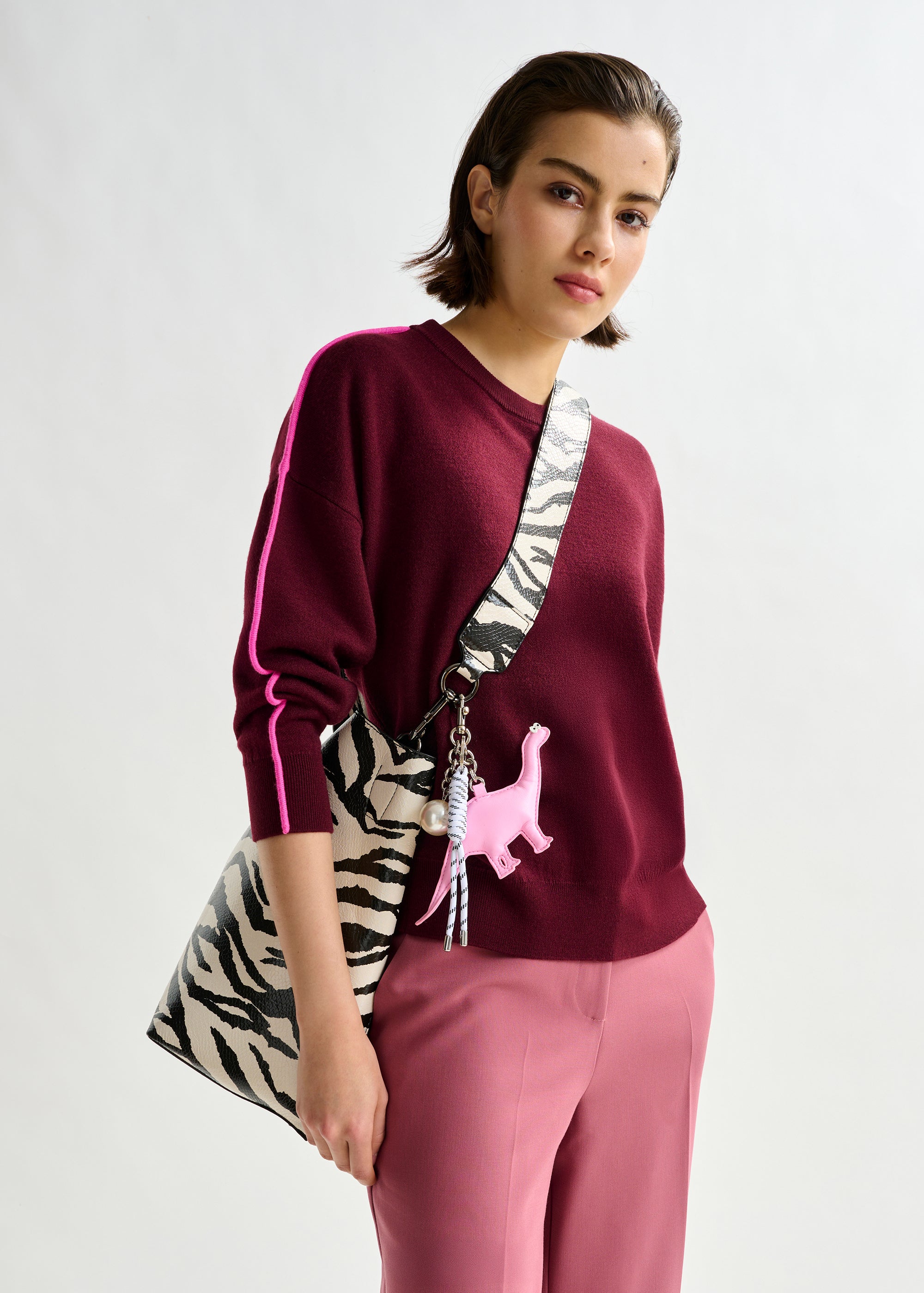 ESSENTIEL ANTWERP ILYAS PINK BAG CHARM 225
