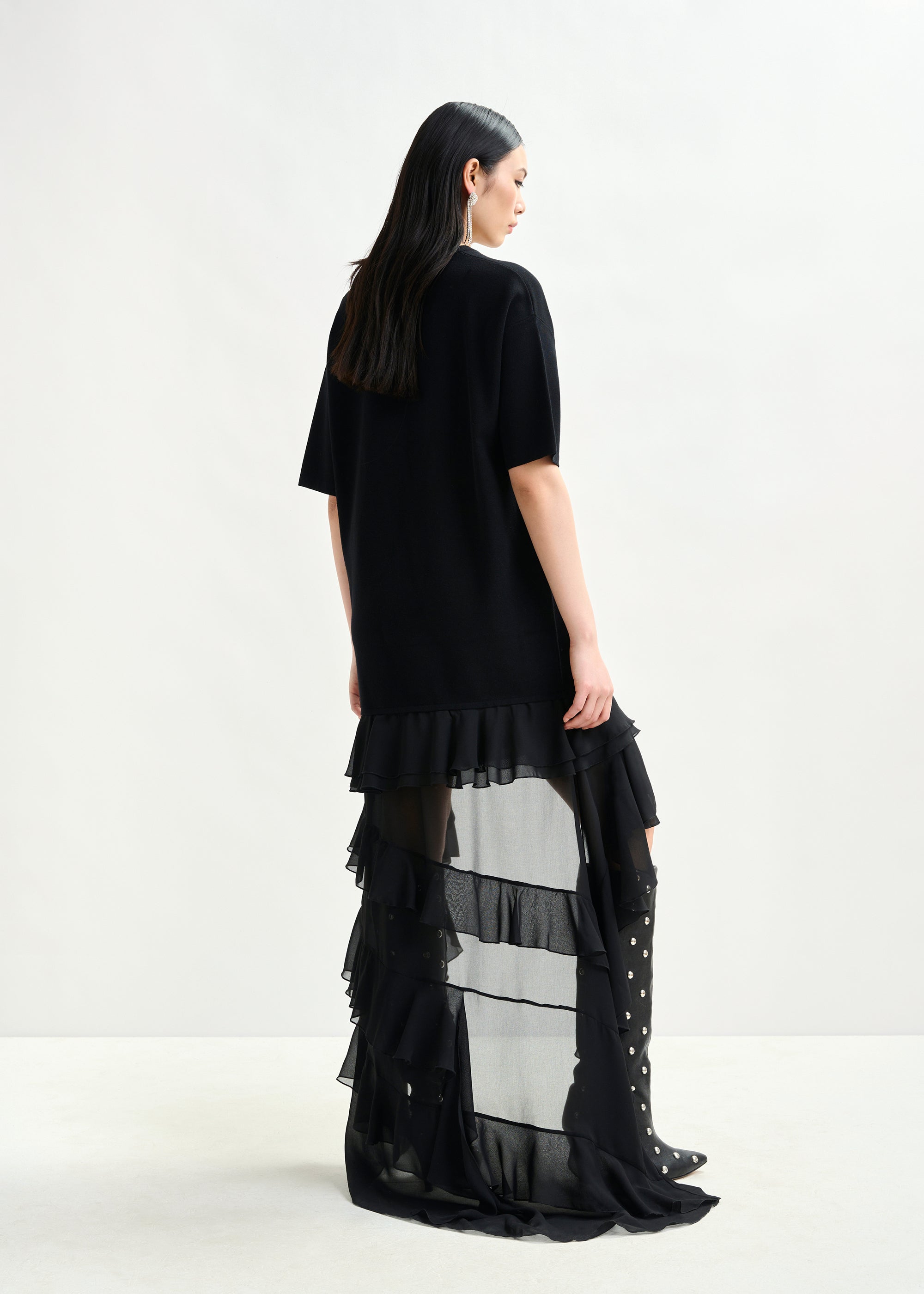 ESSENTIEL ANTWERP IMAILLE KNITTED BLACK DRESS 225