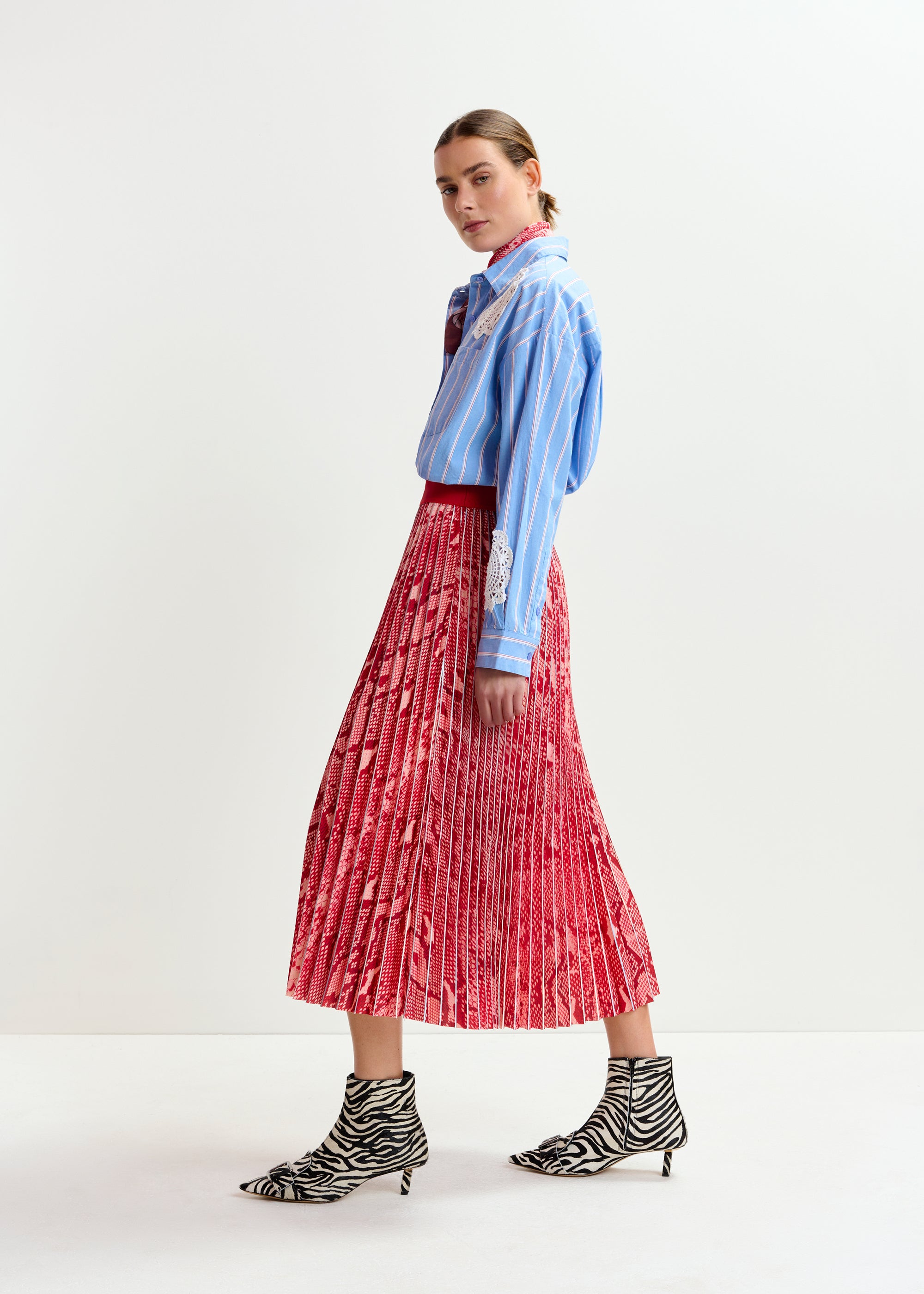 ESSENTIEL ANTWERP INDIRA RED SKIRT 225