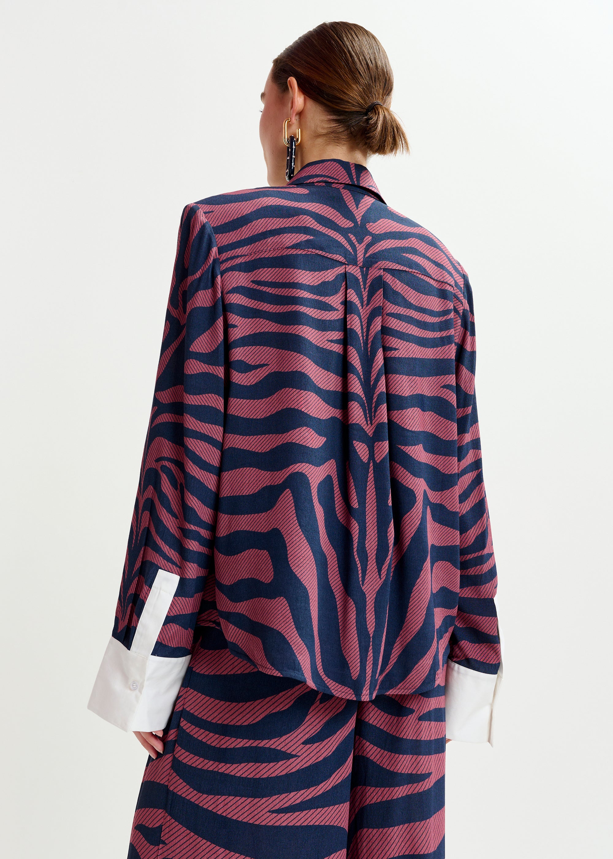 ESSENTIEL ANTWERP ISHOW ZEBRA PRINT SHIRT 225
