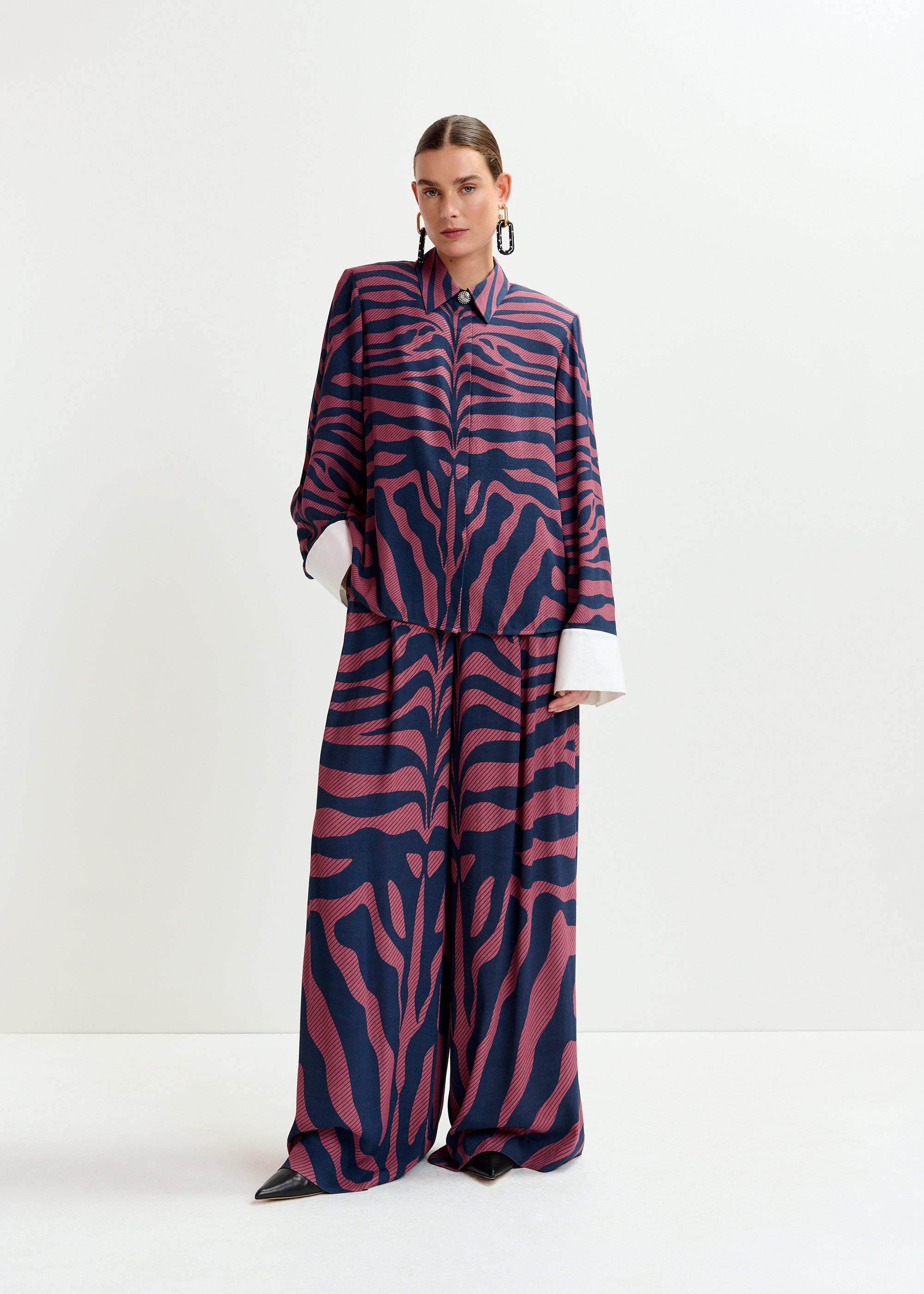 ESSENTIEL ANTWERP ISHOW ZEBRA PRINT SHIRT 225