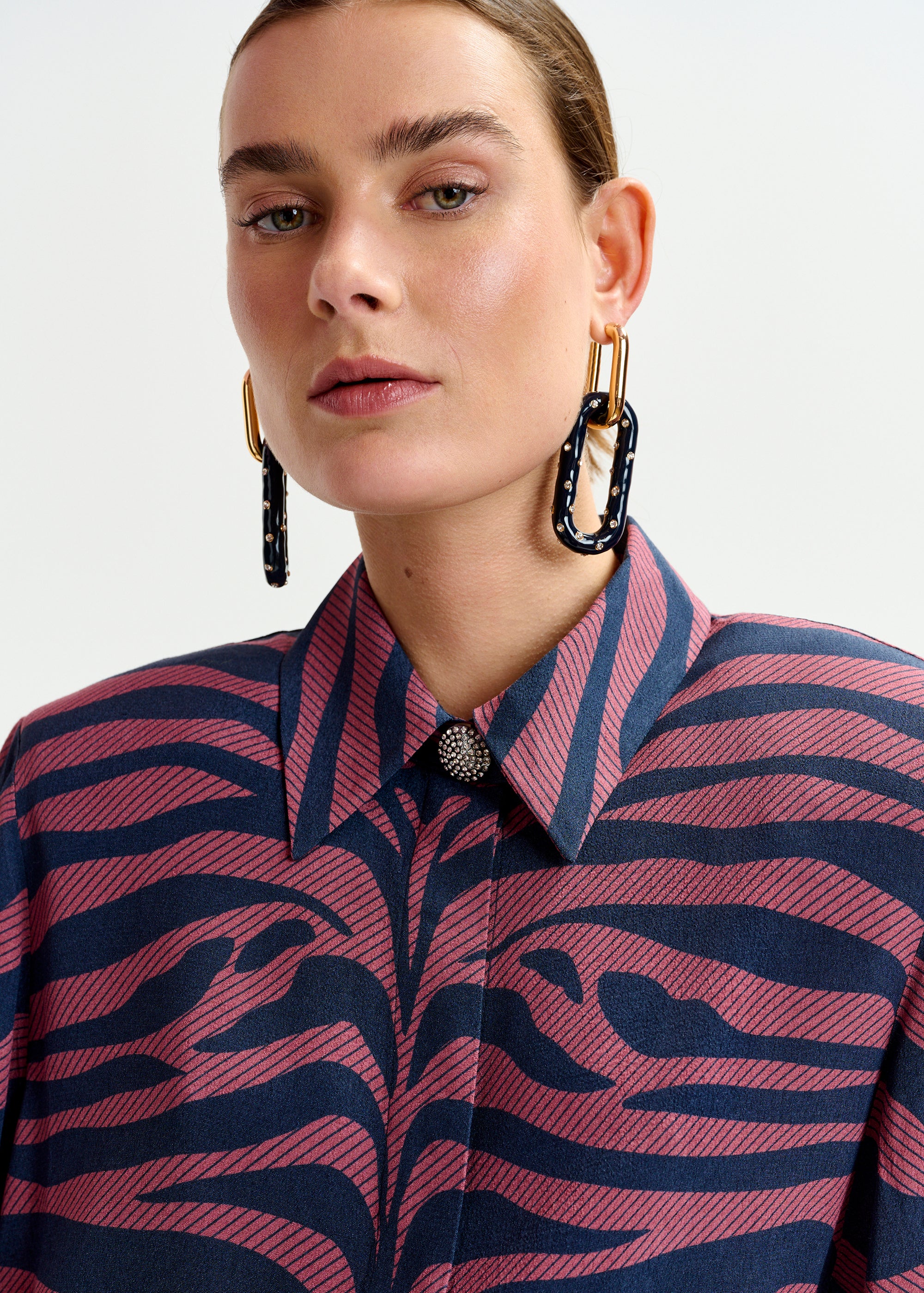 ESSENTIEL ANTWERP ISHOW ZEBRA PRINT SHIRT 225