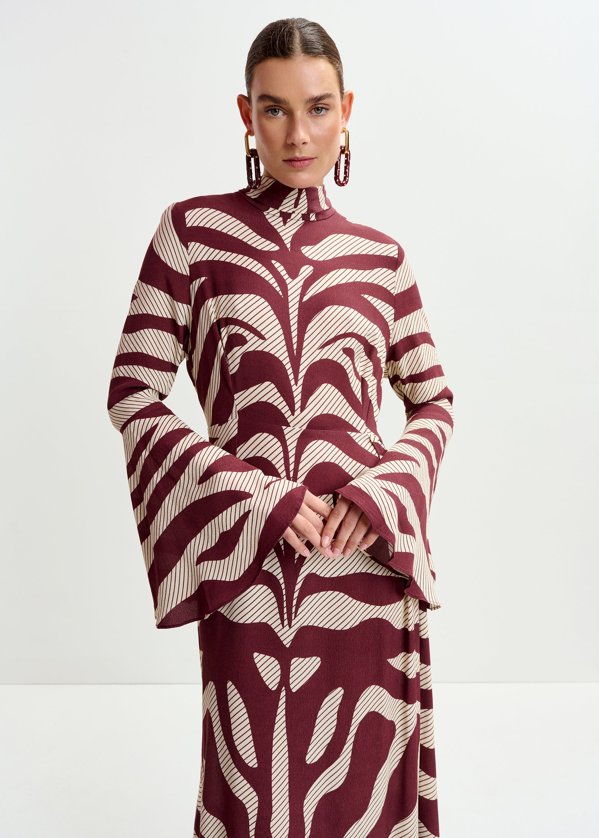 ESSENTIEL ANTWERP ISTRIPE PRINTED DRESS 225