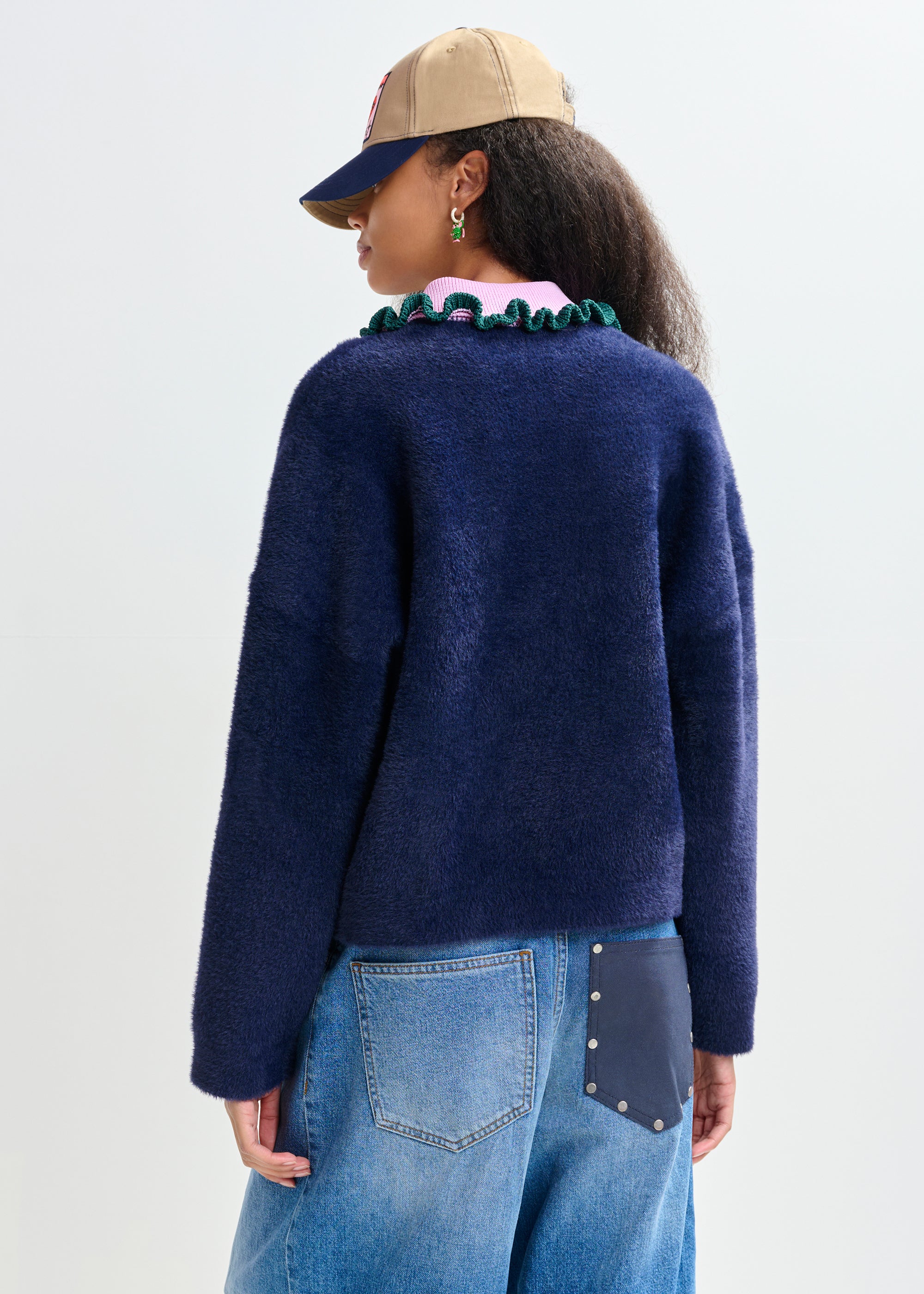 ESSENTIEL ANTWERP JARDENER KNITTED NAVY CARDI 126