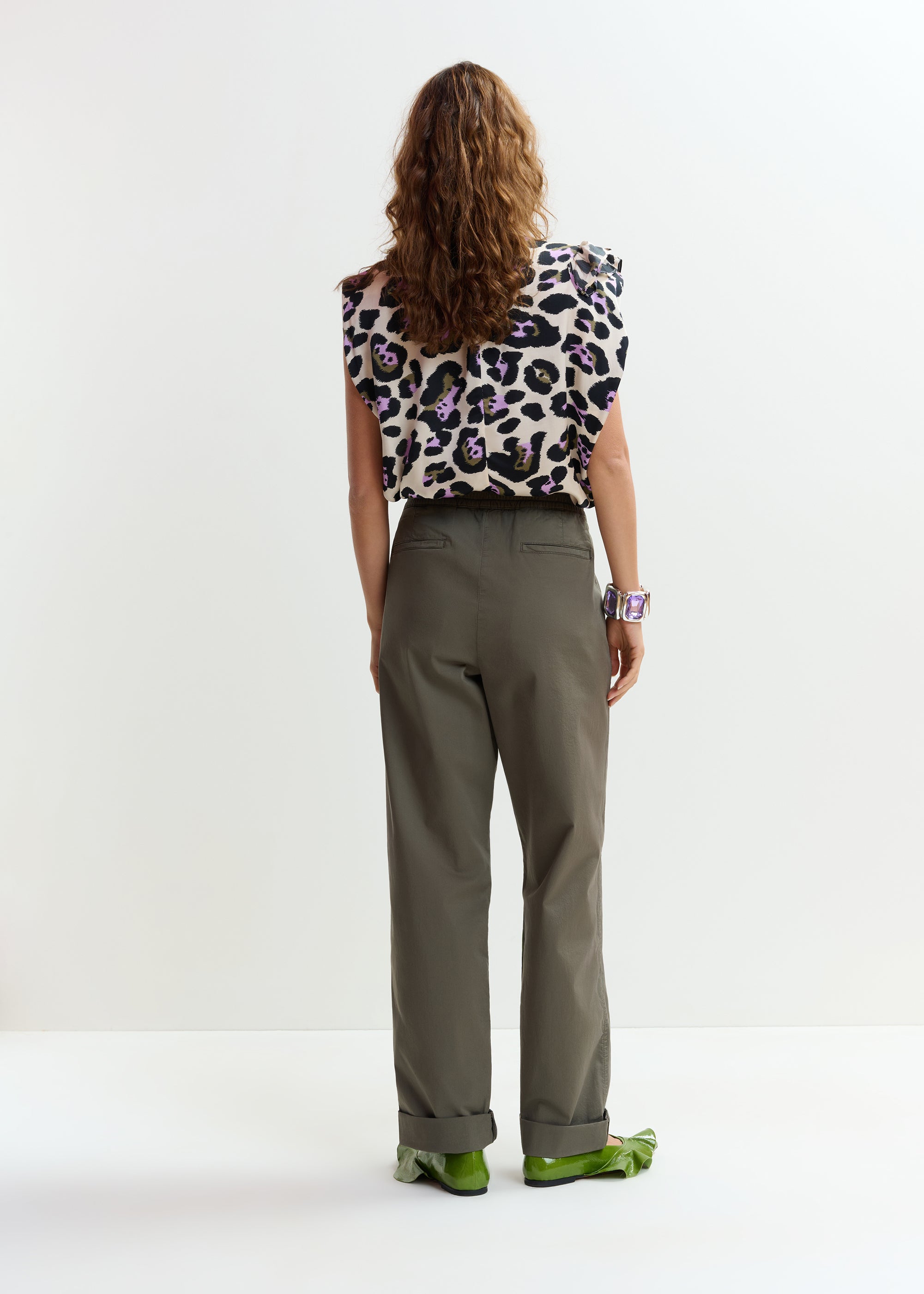 ESSENTIEL ANTWERP JARNE GARMENT DYE PANTS OLIVE 126