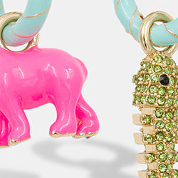 ESSENTIEL ANTWERP JEAR BLUE HOOP EARRINGS 126