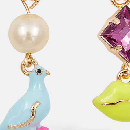 ESSENTIEL ANTWERP JHOLY EARRINGS WITH CHARMS MULTI 126