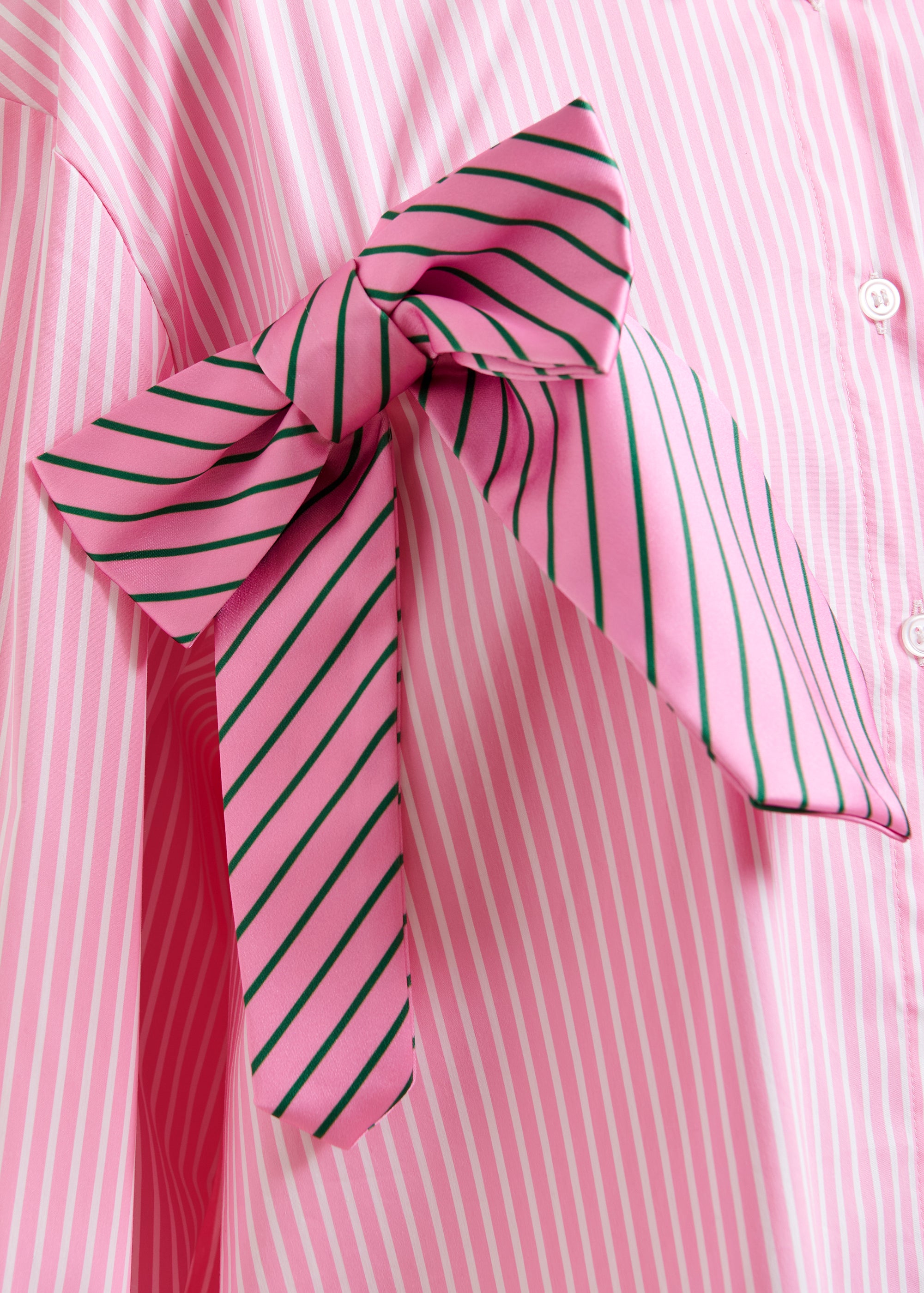 ESSENTIEL ANTWERP JIWI SHIRT WITH BOWTIES PINK 126