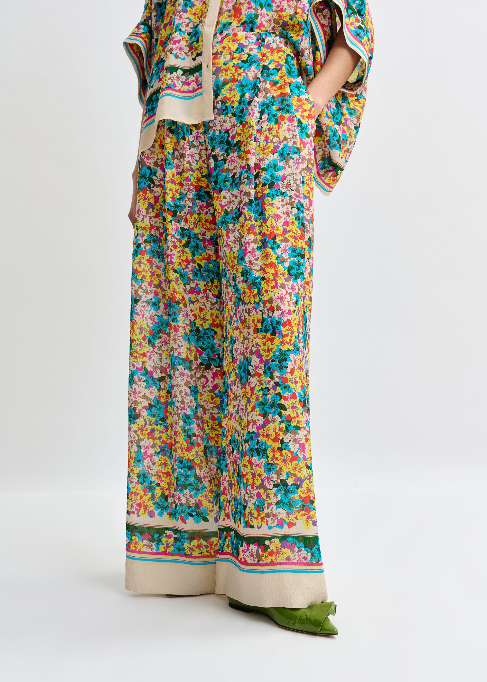 ESSENTIEL ANTWERP JOEK WIDE LEG PANTS LEMON 126