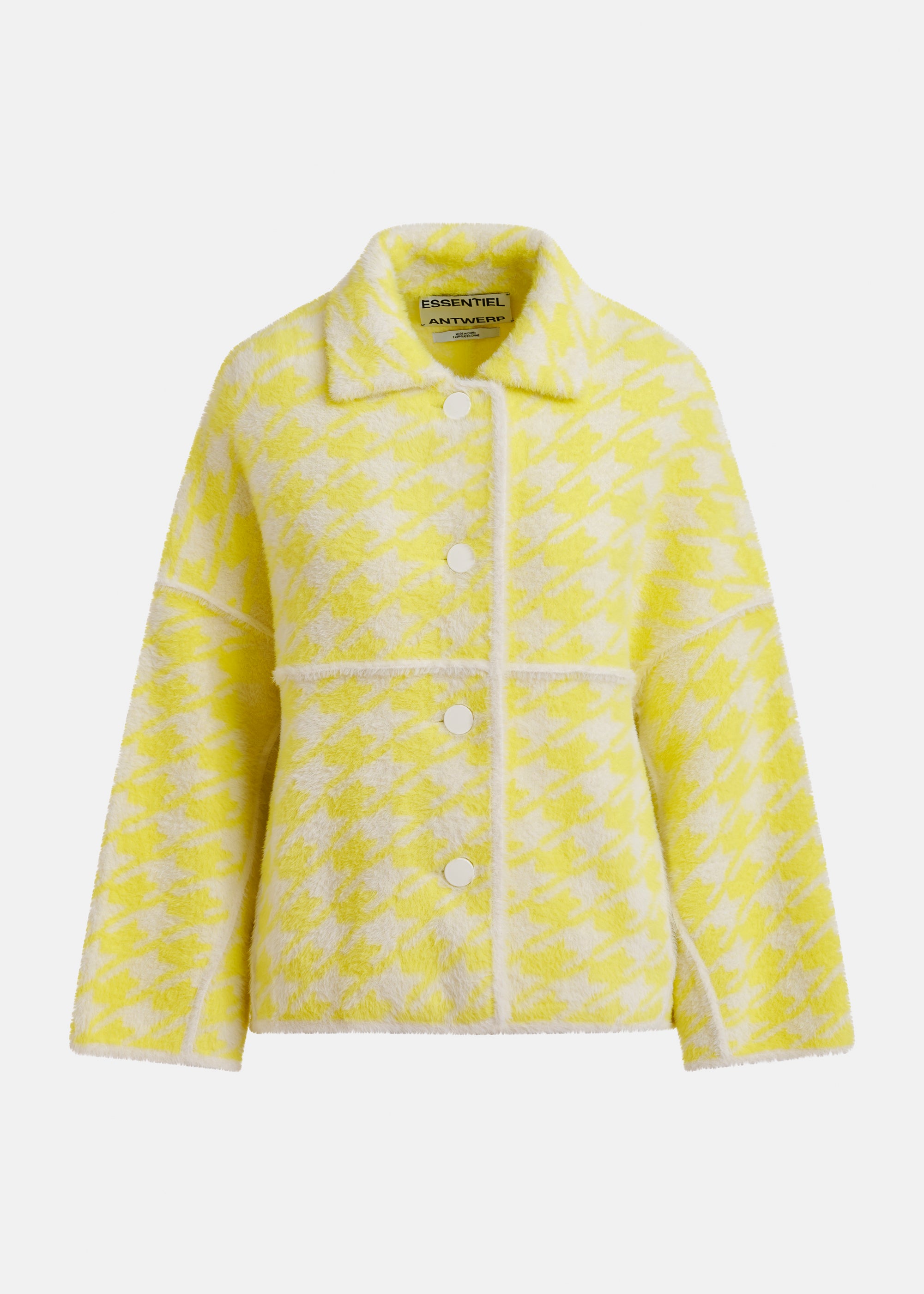 ESSENTIEL ANTWERP JOKING KNIT JACKET YELLOW 126