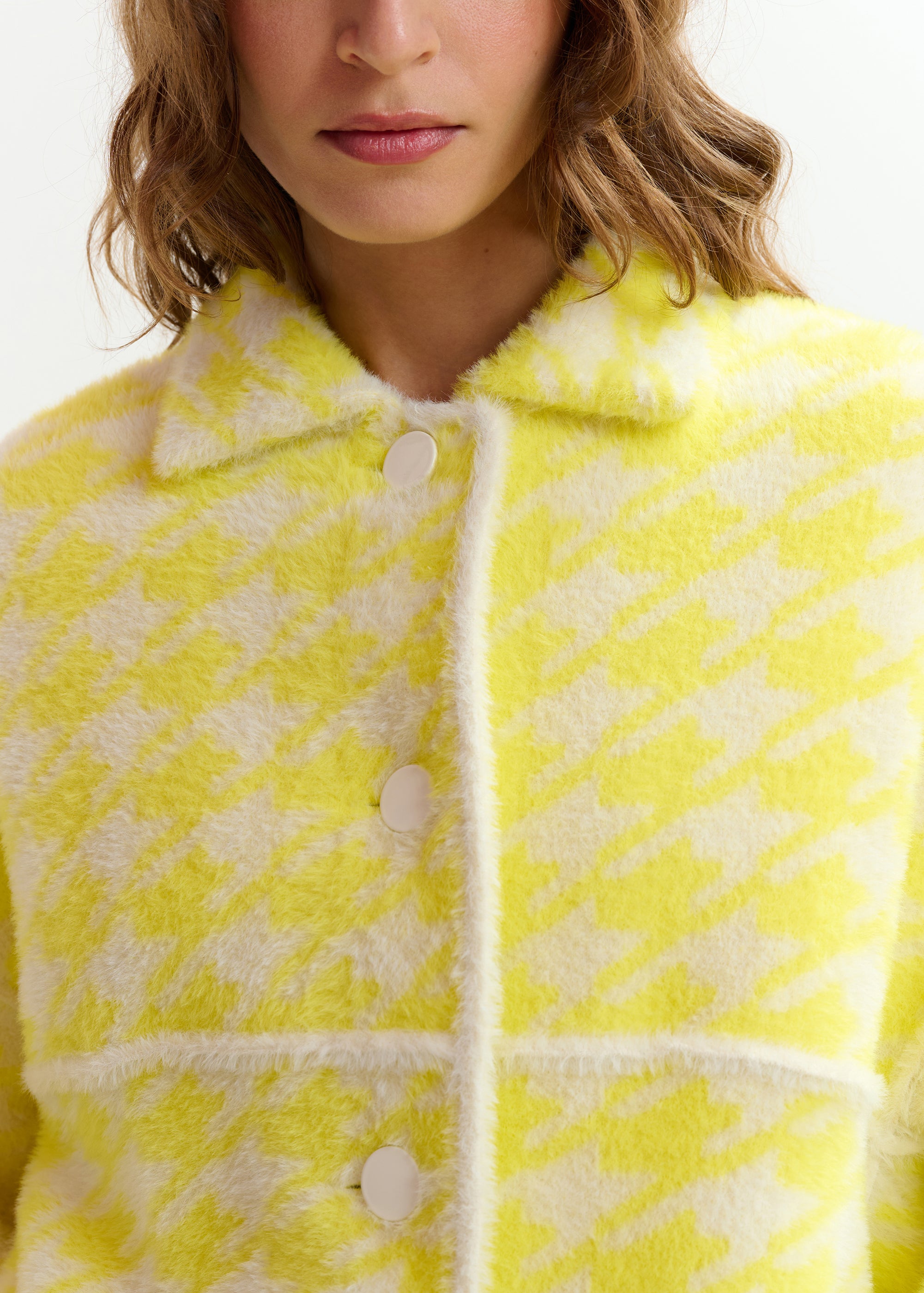 ESSENTIEL ANTWERP JOKING KNIT JACKET YELLOW 126