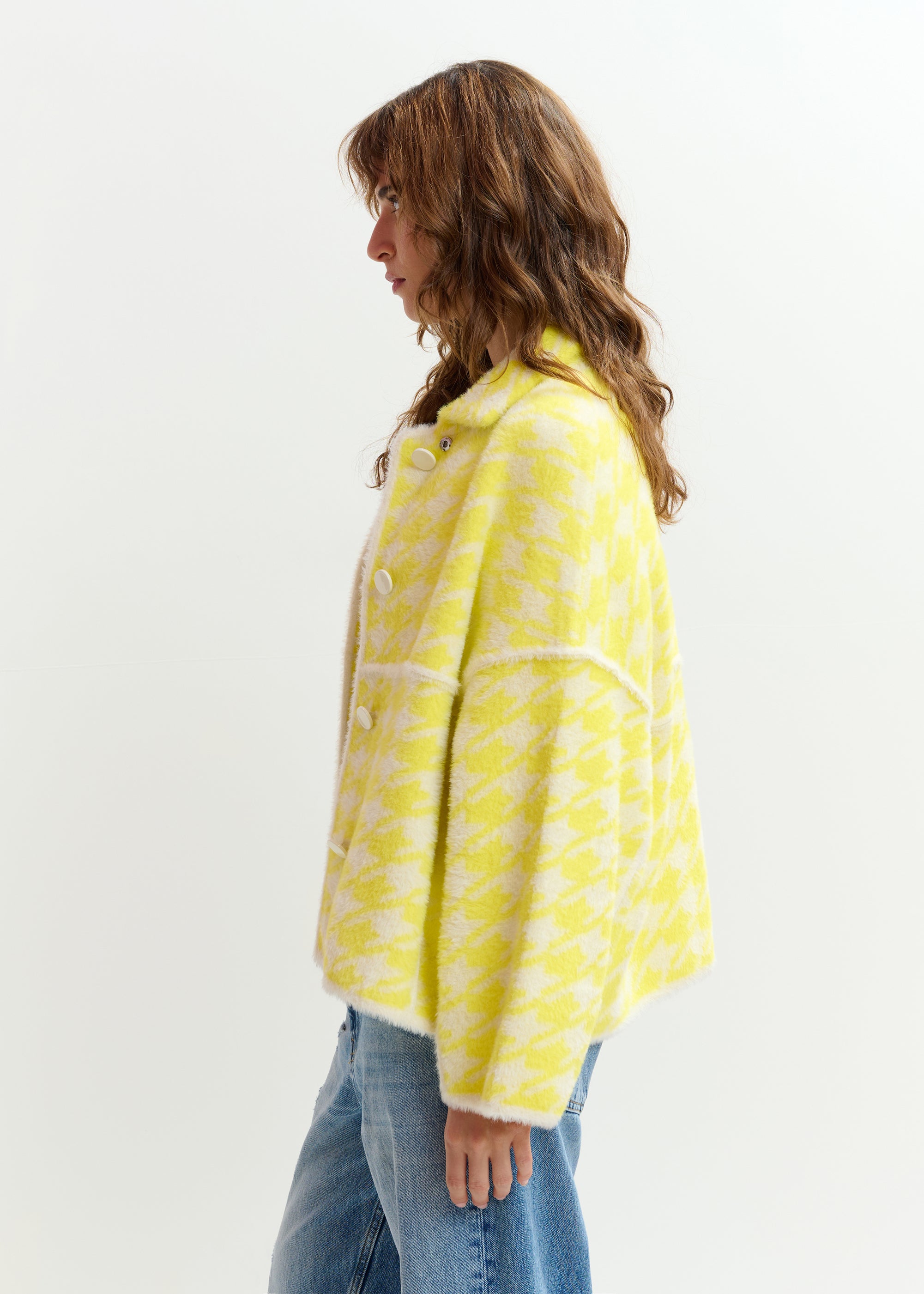 ESSENTIEL ANTWERP JOKING KNIT JACKET YELLOW 126