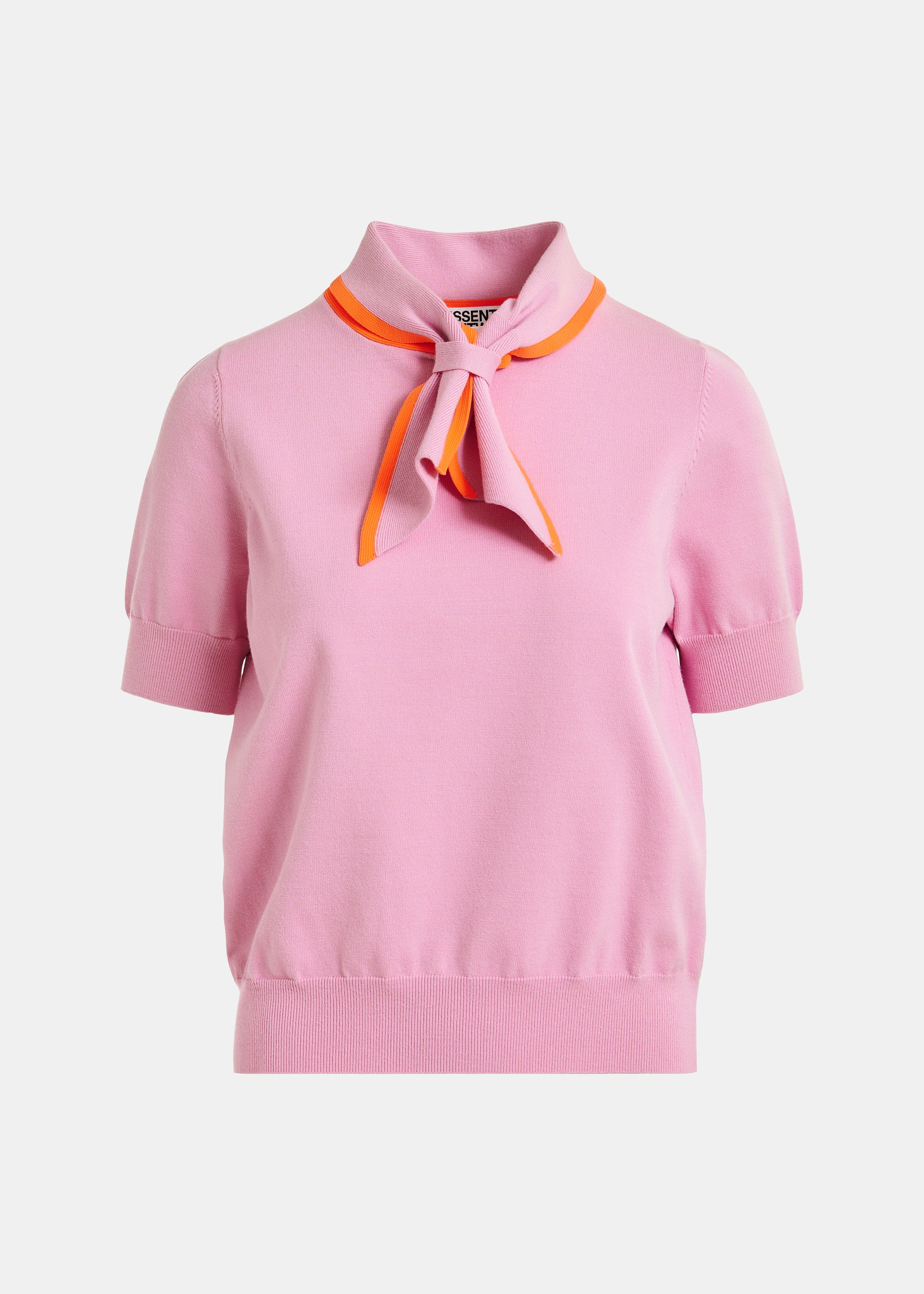 ESSENTIEL ANTWERP JONDA CONTRAST COLOUR POLO PINK 126