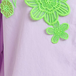 ESSENTIEL ANTWERP JORJA APPLIQUE FLOWER SHIRT GRAPE 126