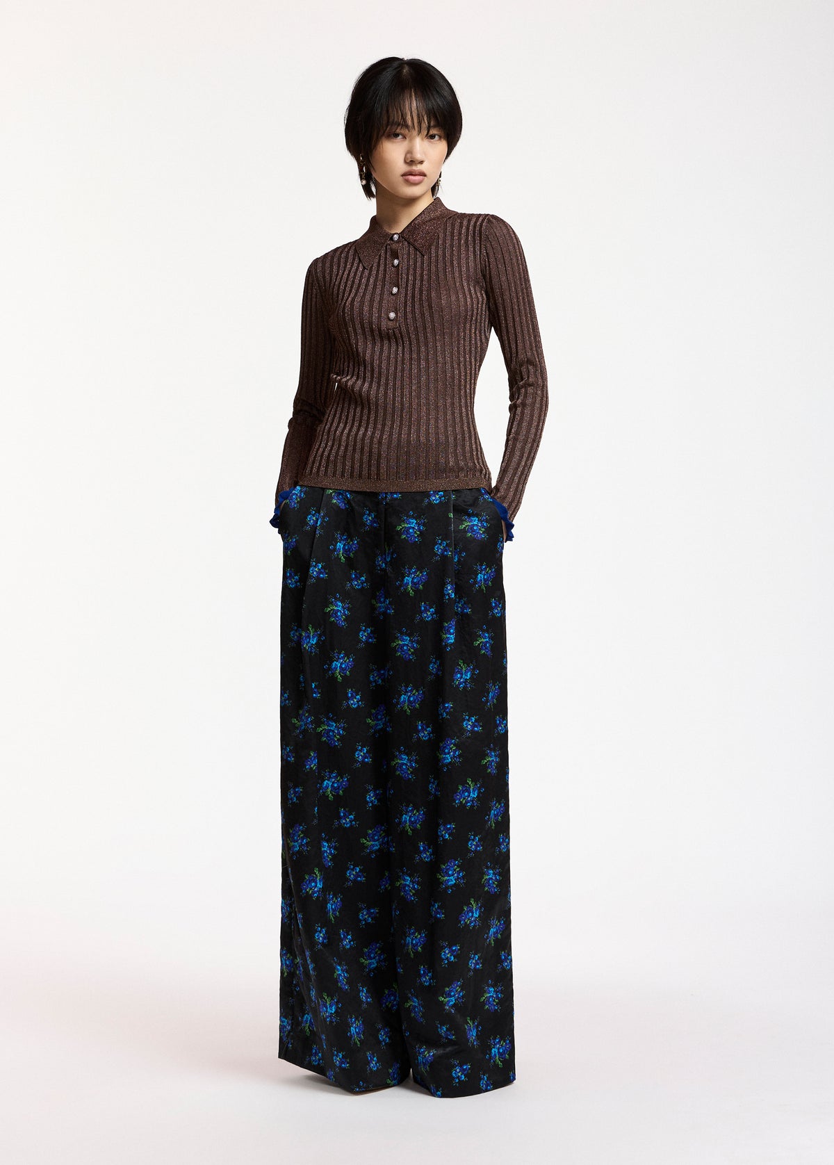 ESSENTIEL ANTWERP WINE KARAN FITTED POLO 226