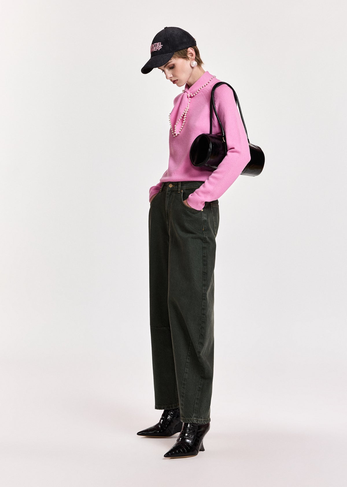 ESSENTIEL ANTWERP PINK KASA PULLOVER WITH BEADS KASA 226