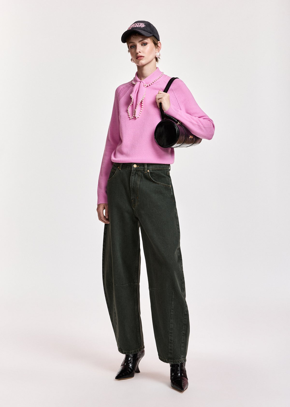 ESSENTIEL ANTWERP PINK KASA PULLOVER WITH BEADS KASA 226