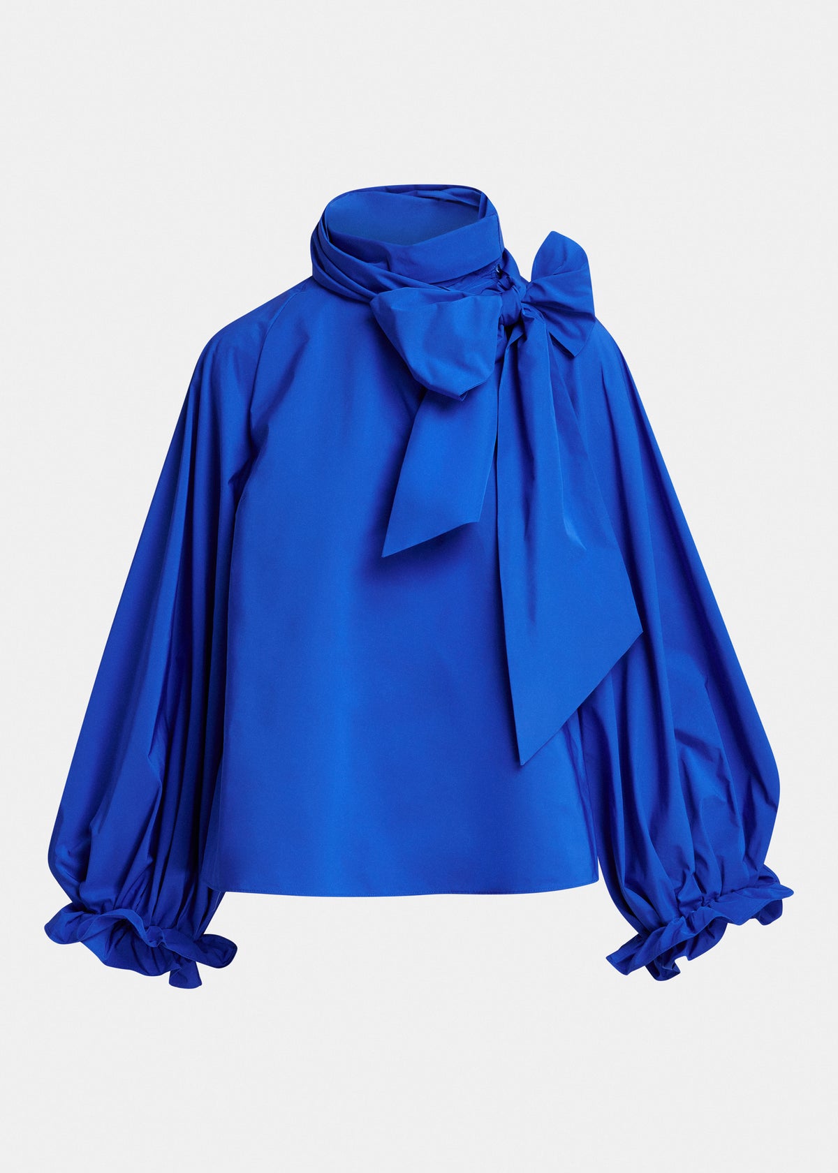 ESSENTIEL ANTWERP BLUE KEILY PUSSY BOW TIE TOP 226