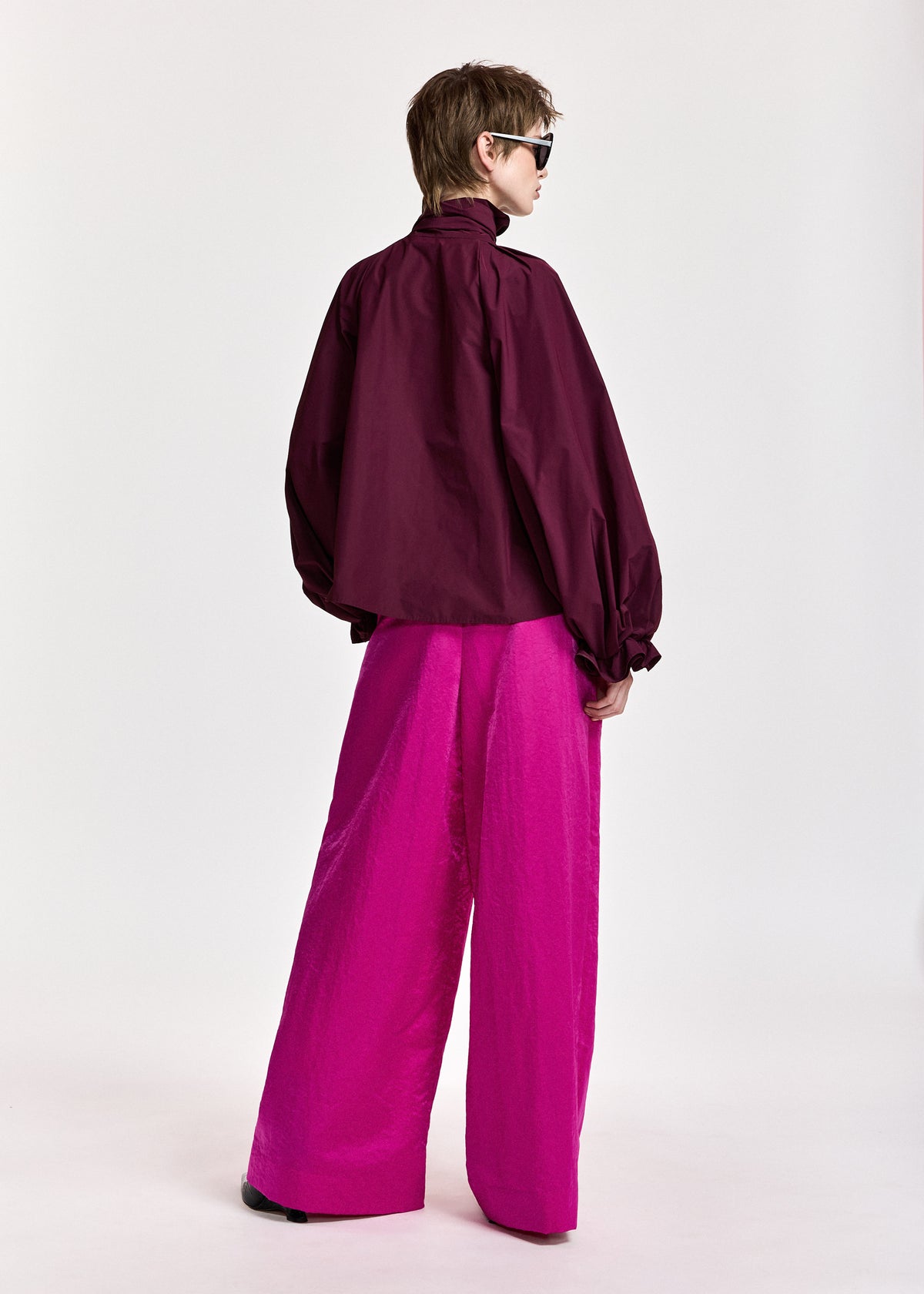 ESSENTIEL ANTWERP WINE KEILY PUSSY BOW TIE TOP 226