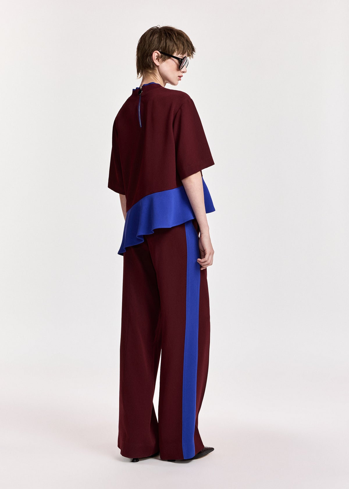 ESSENTIEL ANTWERP WINE KEYLESS TWO COLOUR TOP 226