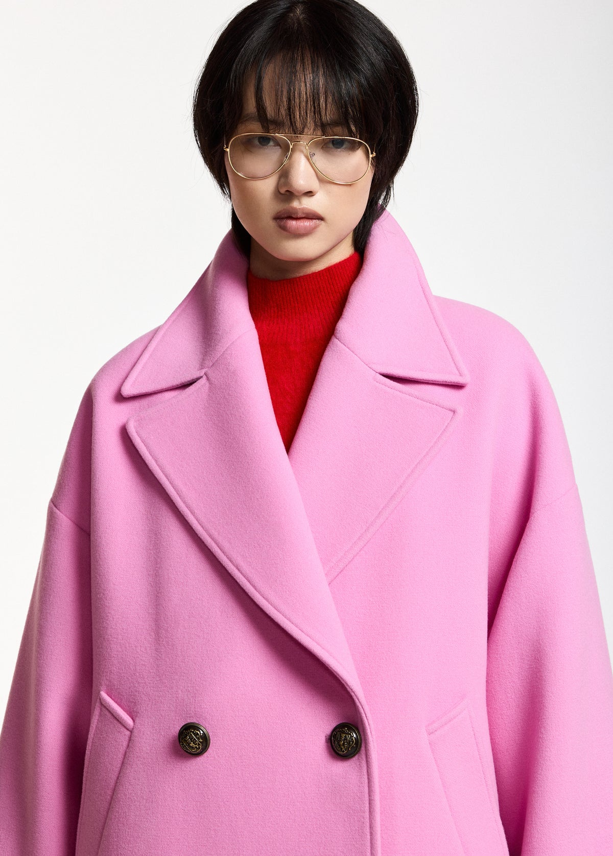 ESSENTIEL ANTWERP PINK KIDNEY OVERSIZED COAT 226