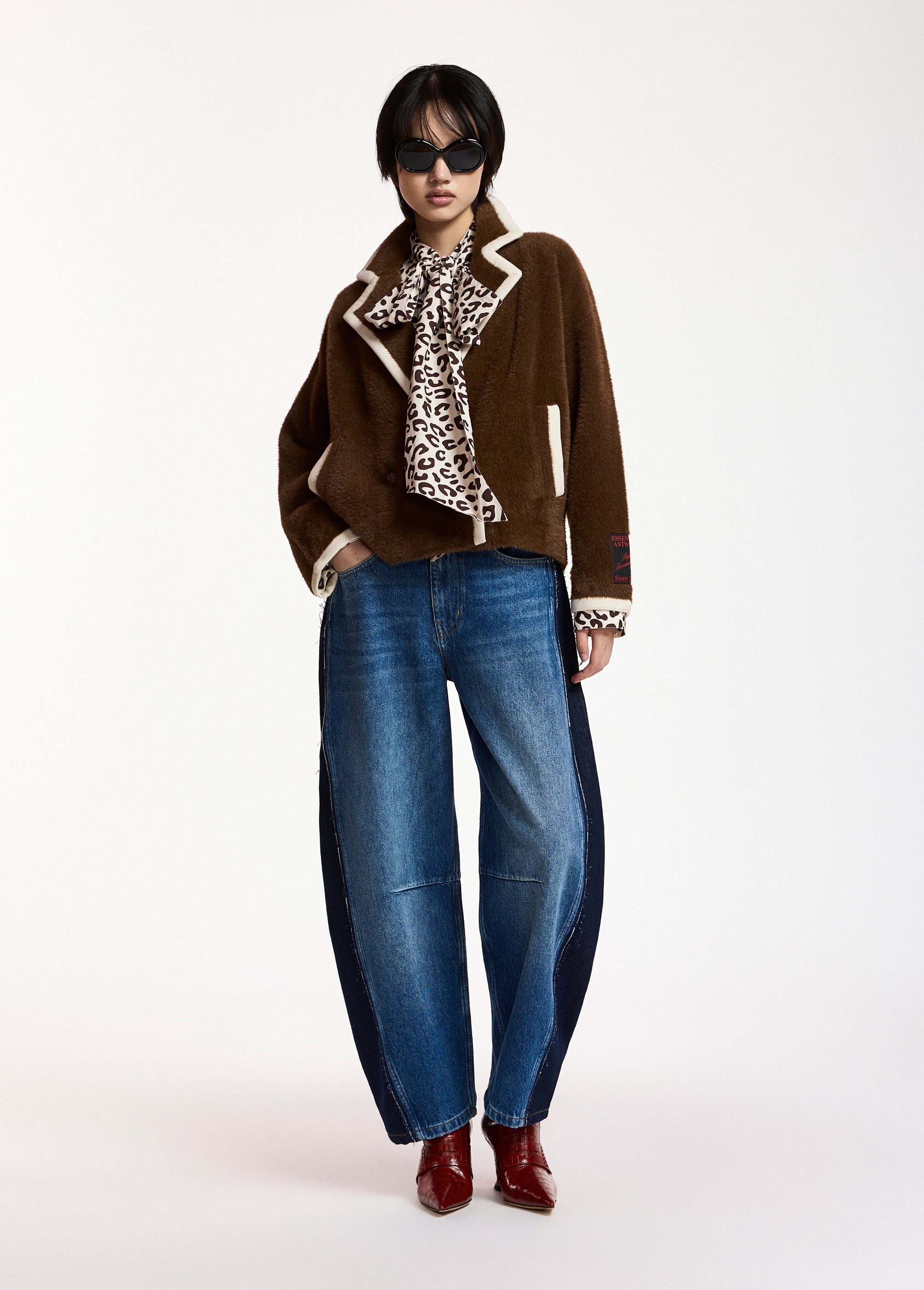 ESSENTIEL ANTWERP MULTI KUGAR CONTRAST CARDIGAN 226
