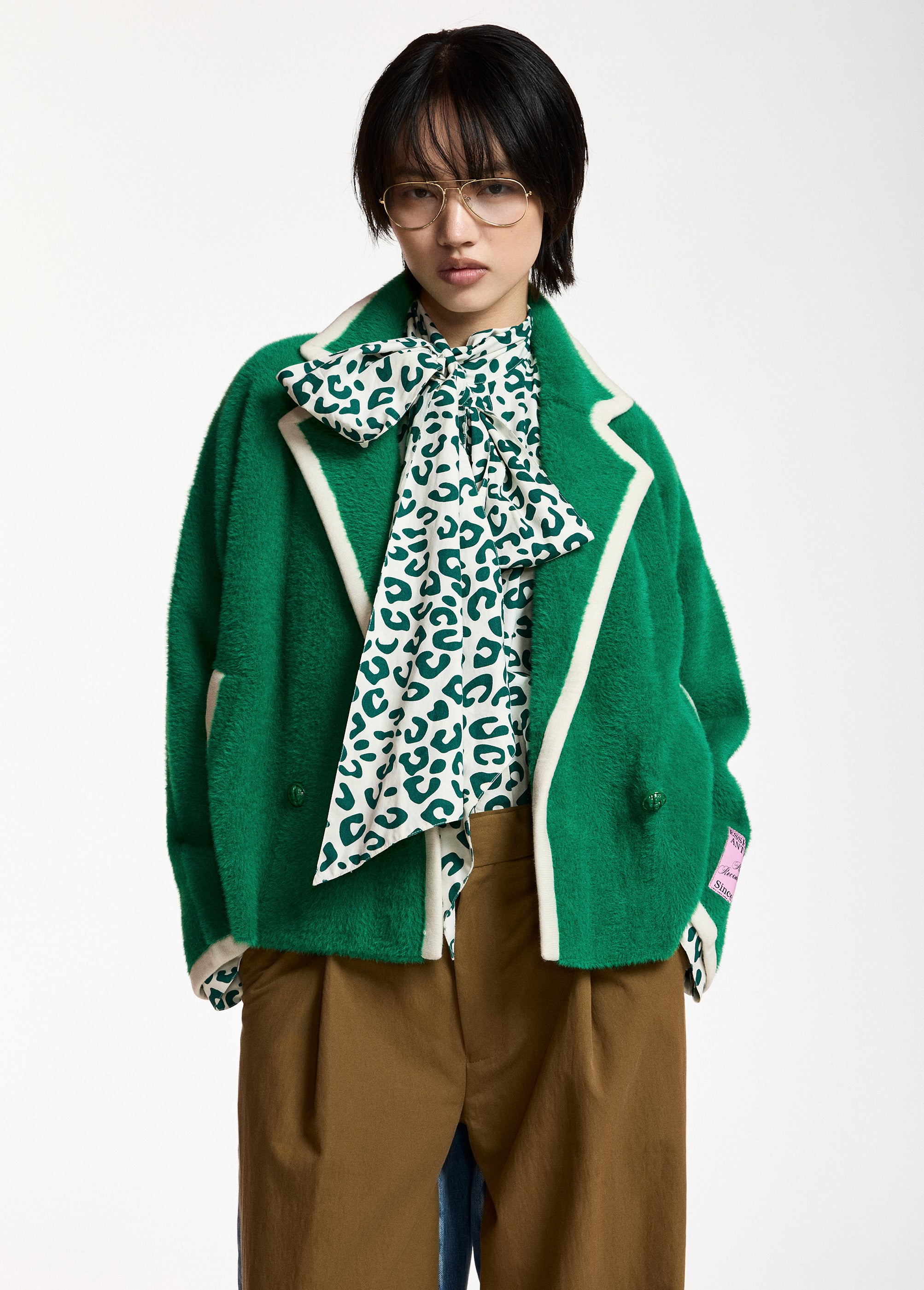 ESSENTIEL ANTWERP MULTI KUGAR CONTRAST CARDIGAN 226