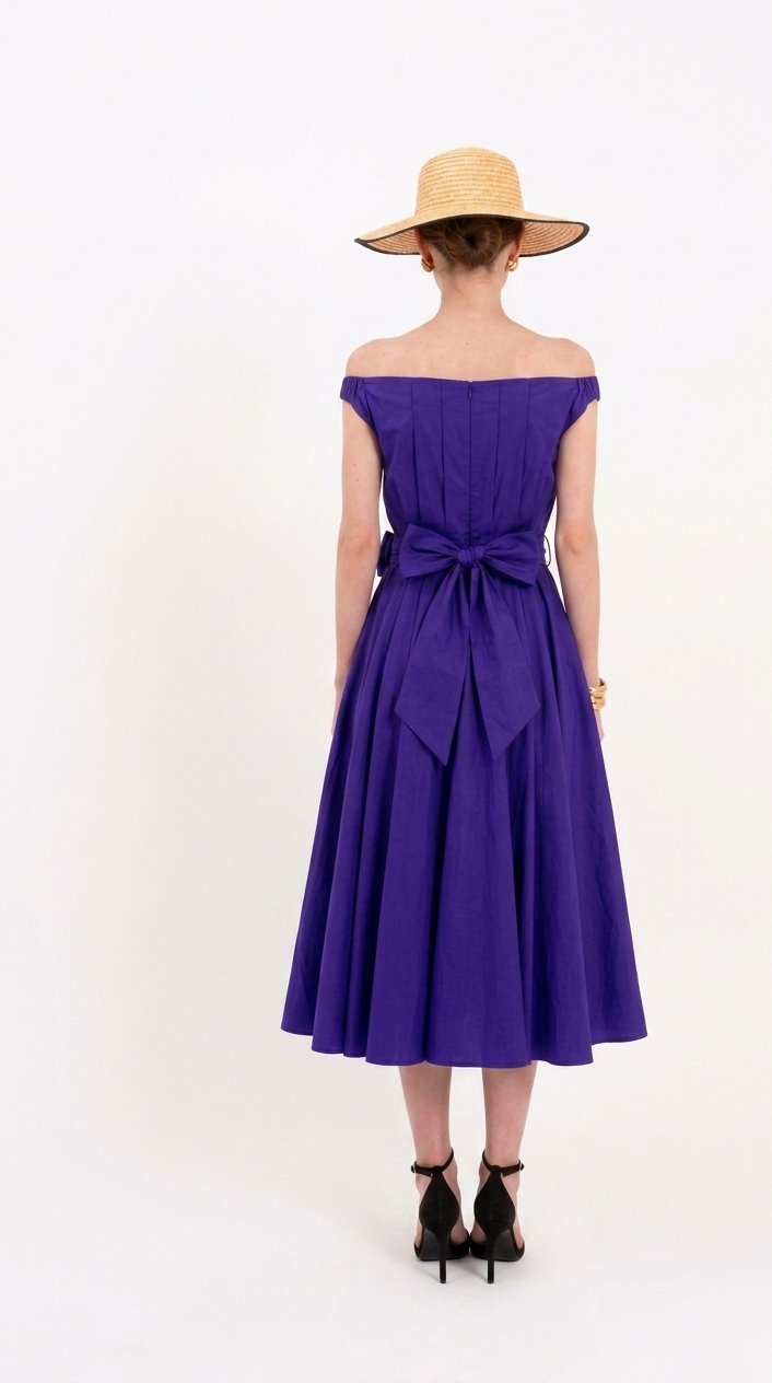 LAVI PURPLE OFF SHOULDER DRESS MAMBO BS7WD0004 126