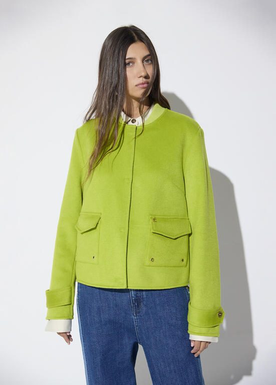 LOLA CASADEMUNT LIME WOOL JACKET LF2602007 226