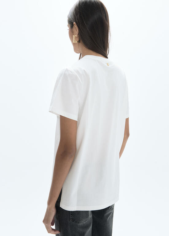 LOLA CASADEMUNT CREAM T-SHIRT LF2615043 226