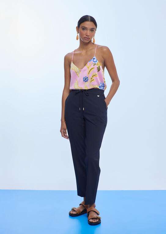 LOLA CASADEMUNT MULTI PRINTED SATIN TOP LS2615061 126