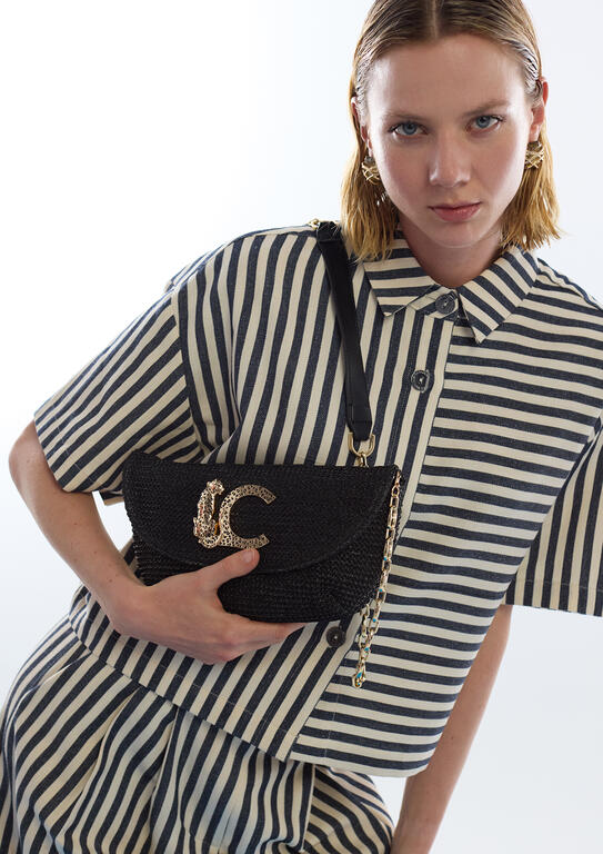 LOLA CASADEMUNT NAVY STRIPE STRIPE BLOUSE LS2615001 126