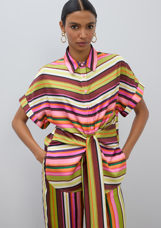 LOLA CASADEMUNT MULTI BELTED BLOUSE LS2615062 126