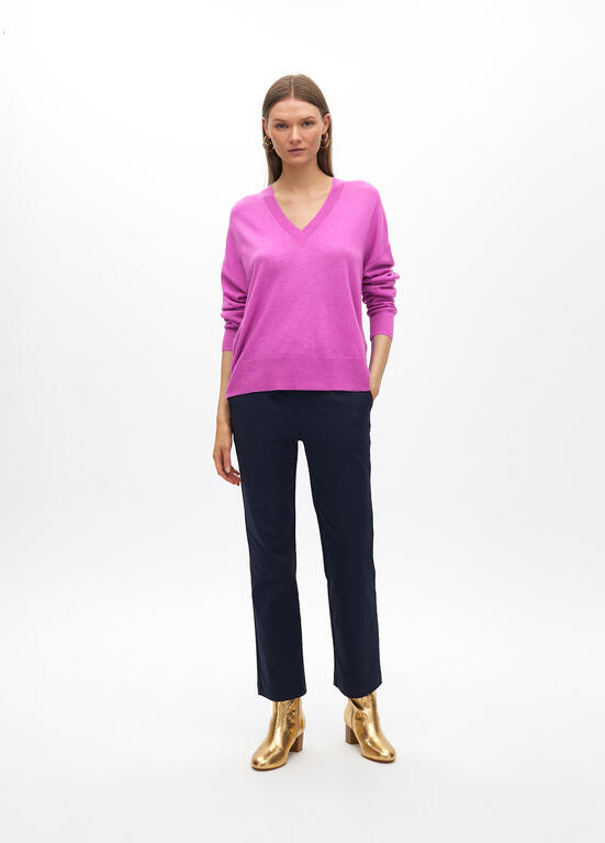 LOLA CASADEMUNT PINK V-NECK KNIT 2511014 225