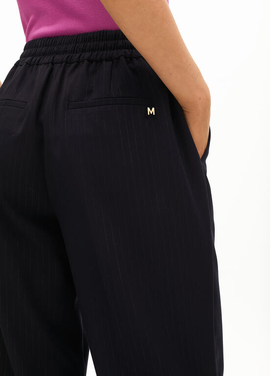 LOLA CASADEMUNT NAVY PINSTRIPE TROUSERS 2514001 225
