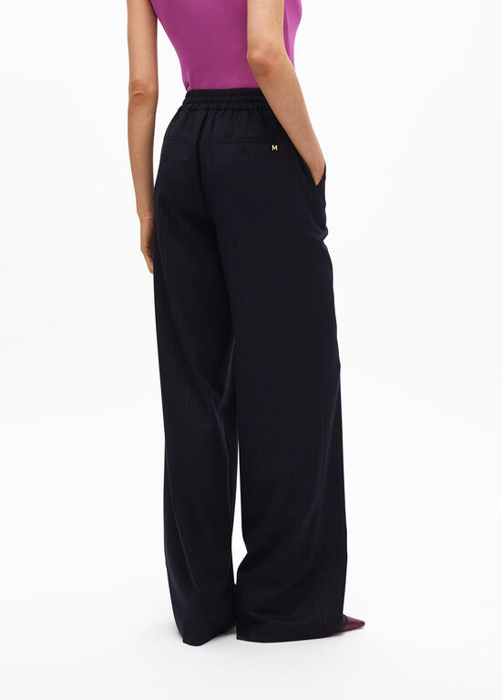 LOLA CASADEMUNT NAVY PINSTRIPE TROUSERS 2514001 225